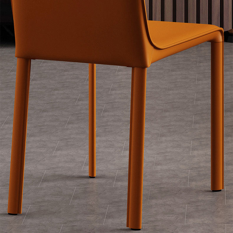 Contemporary Style Kitchen Chairs Dining Armless Side Chairs with Metal Legs