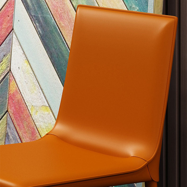 Contemporary Style Kitchen Chairs Dining Armless Side Chairs with Metal Legs