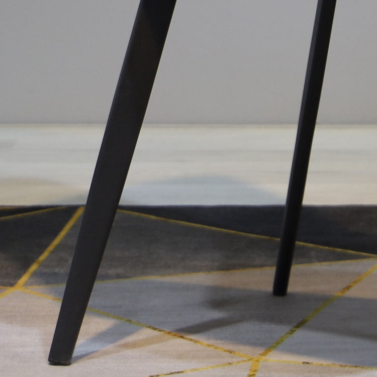 Contemporary Style Dining Chairs Kitchen Armless Side Chair with Metal Legs (Set of 2)