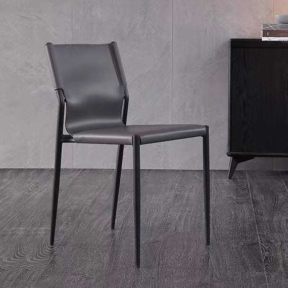 Sillas de comedor estilo moderno Silla auxiliar de cocina sin brazos con patas de metal