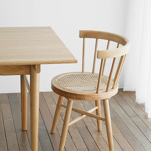 Sillas sin brazos de comedor de madera tradicional, silla lateral trasera Windsor para uso doméstico