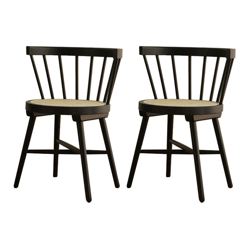 Sillas sin brazos de comedor de madera tradicional, silla lateral trasera Windsor para uso doméstico