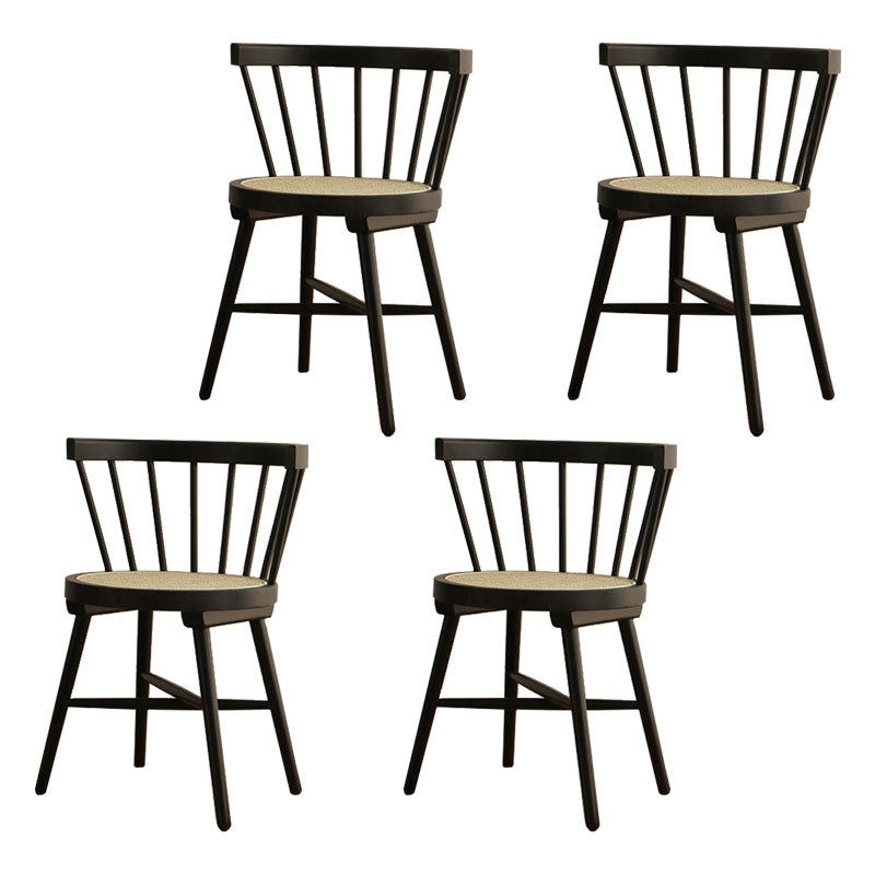Sillas sin brazos de comedor de madera tradicional, silla lateral trasera Windsor para uso doméstico