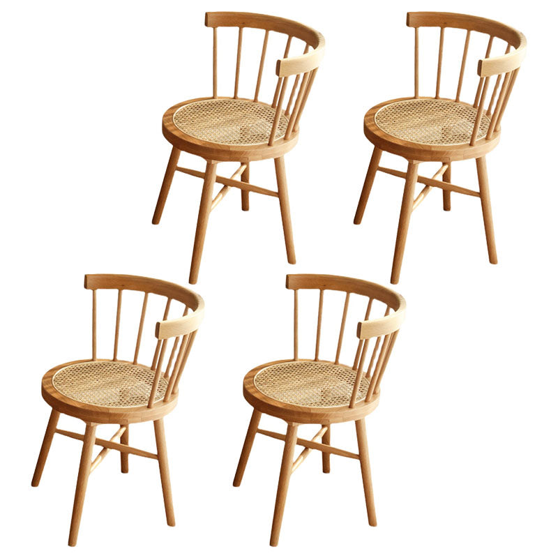 Sillas sin brazos de comedor de madera tradicional, silla lateral trasera Windsor para uso doméstico