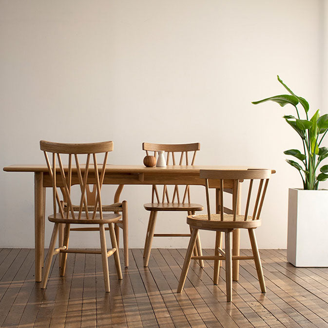 Sillas sin brazos de comedor de madera tradicional, silla lateral trasera Windsor para uso doméstico