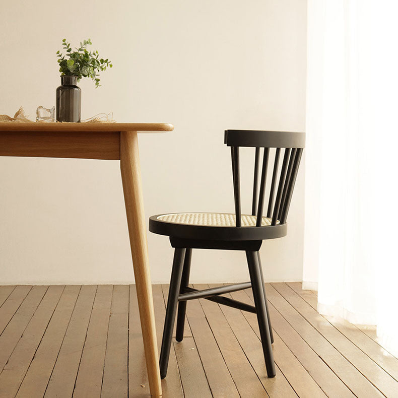 Sillas sin brazos de comedor de madera tradicional, silla lateral trasera Windsor para uso doméstico