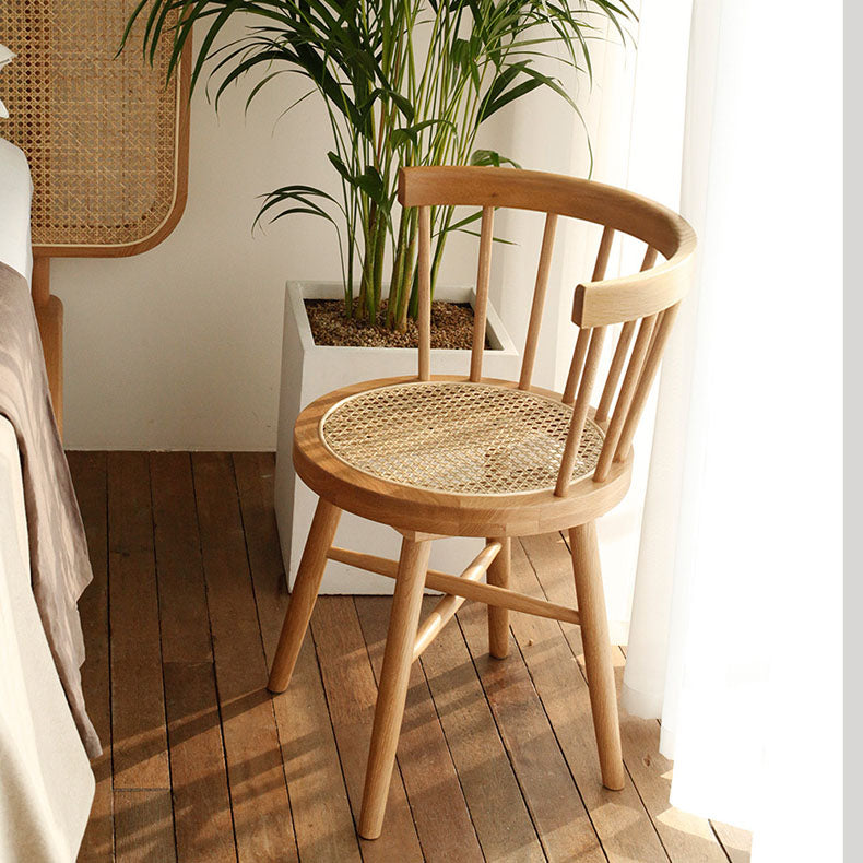 Sillas sin brazos de comedor de madera tradicional, silla lateral trasera Windsor para uso doméstico