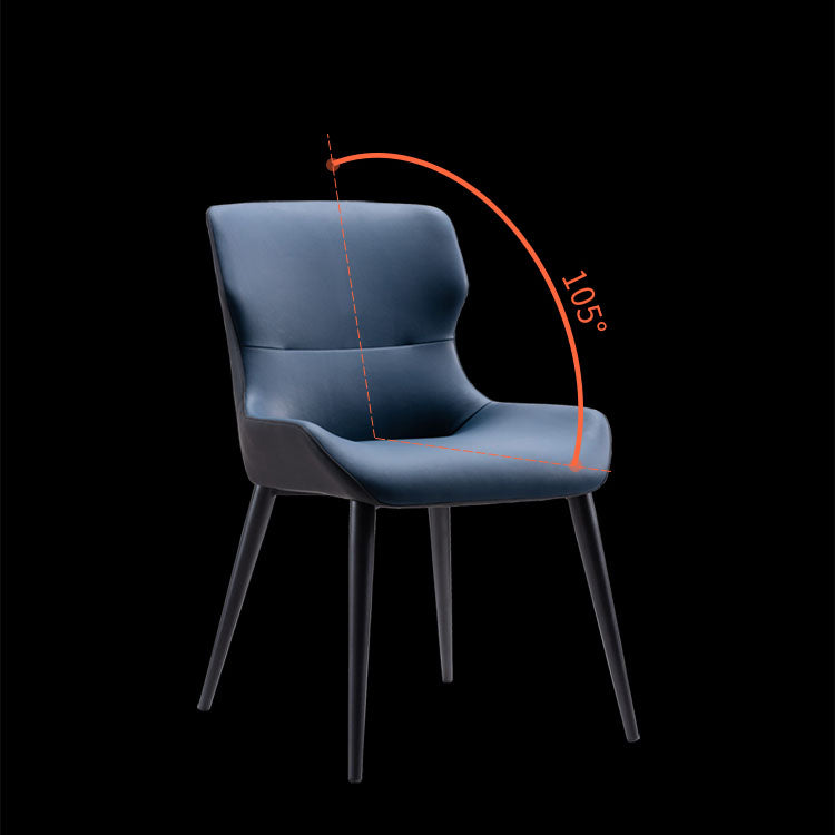 Sillas de comedor de cocina con brazo trasero de silla de metal de estilo moderno