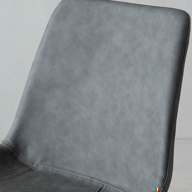 Sillas de comedor estilo moderno Silla individual sin brazos con patas de metal