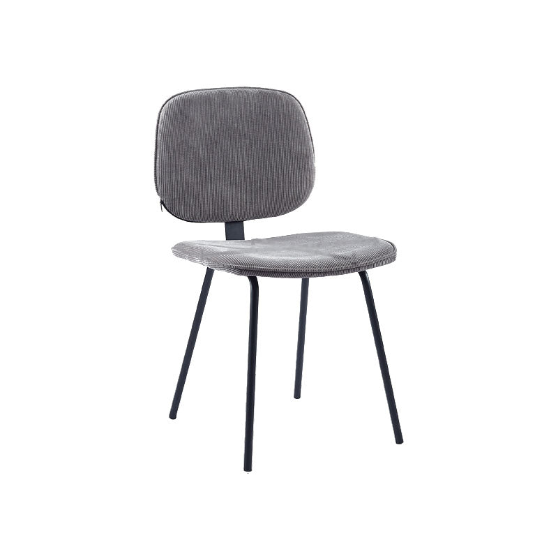 Chaise de salle à manger en métal de style contemporain, finition mate, chaise latérale sans accoudoirs pour cuisine