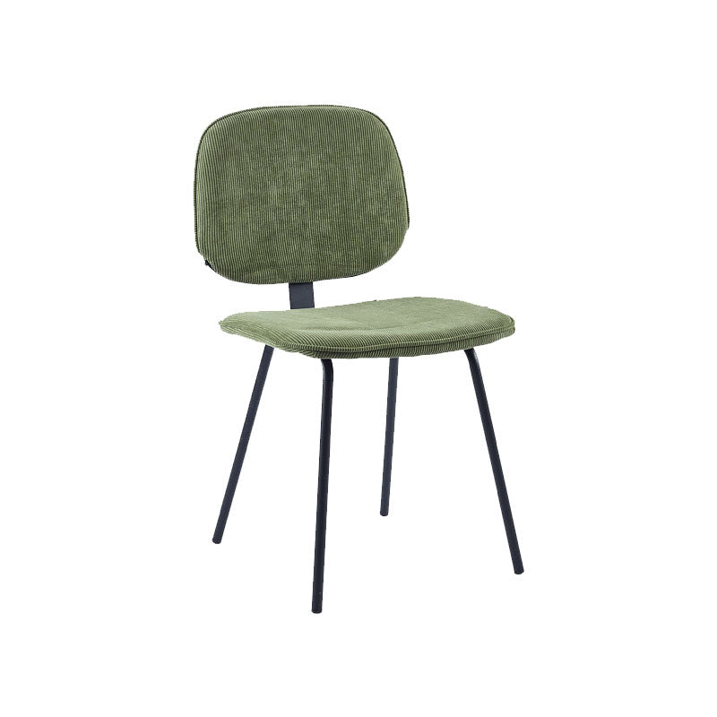 Chaise de salle à manger en métal de style contemporain, finition mate, chaise latérale sans accoudoirs pour cuisine