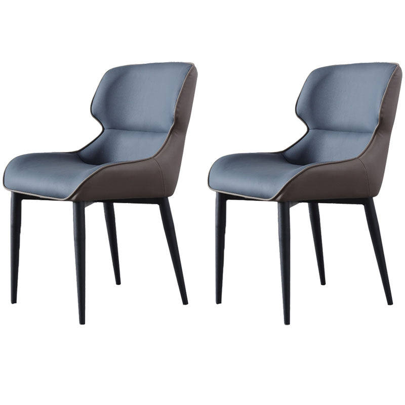 Chaises d'appoint de salle à manger en cuir de style industriel Fauteuils à oreilles (Ensemble de 2)