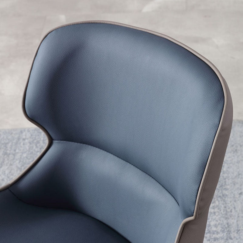 Sillas laterales de comedor de cuero de estilo industrial Sillones con brazos y respaldo (juego de 2)