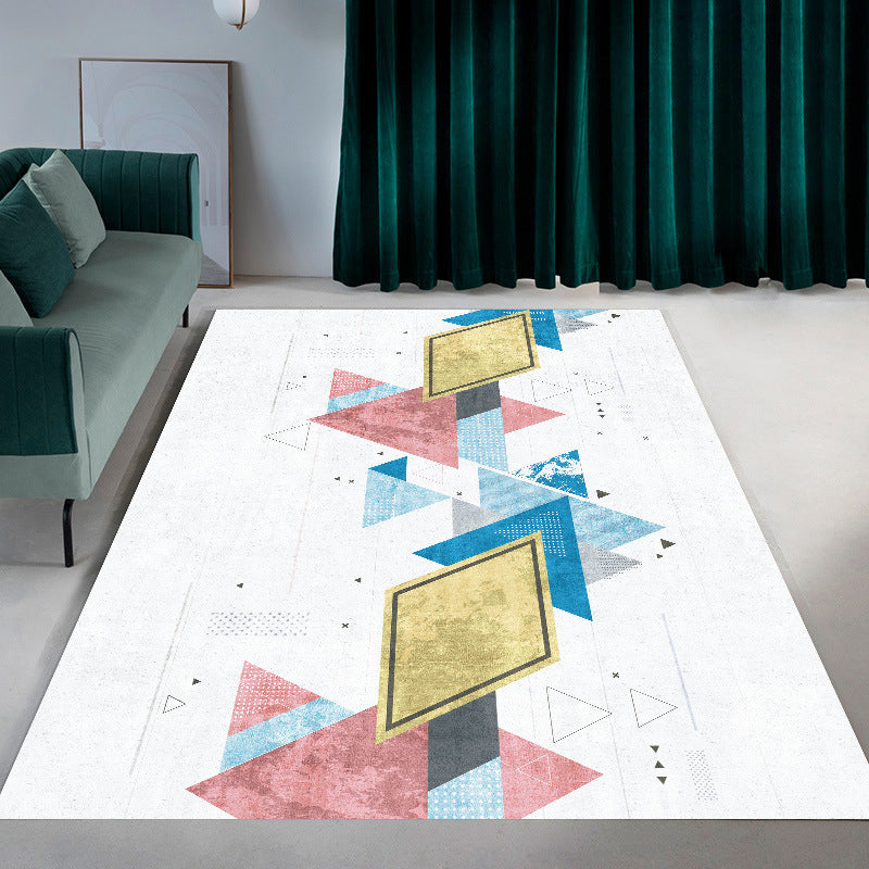 Gold Modern Rug Polyester Circle Rug Alfombra resistente a las manchas para sala de estar para sala de estar