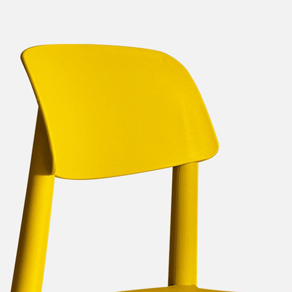 Sillas de comedor de madera contemporáneas con respaldo abierto (juego de 4)