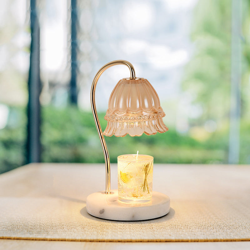 Gold Table Lamp Aromatherapy Melting Wax Desk Lamp for Bedroom (Without Aromatherapy)