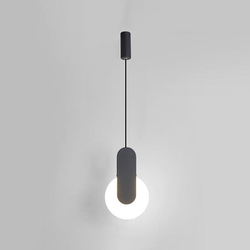 Luminaires suspendus noirs Light lampe à suspension à LED ronde moderne pour chambre à coucher