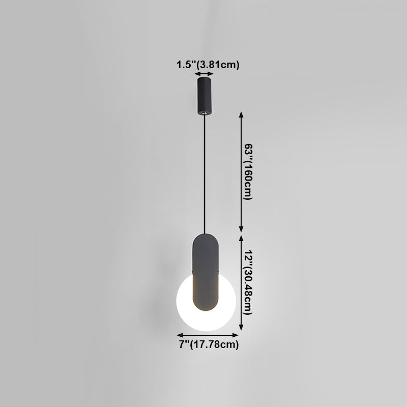 Luminaires suspendus noirs Light lampe à suspension à LED ronde moderne pour chambre à coucher