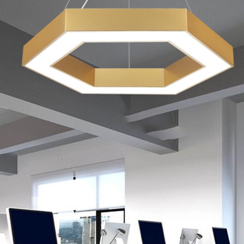 Lampes suspendues contemporaines en or luminaires d'éclairage pendentif en métal avec ombre acrylique