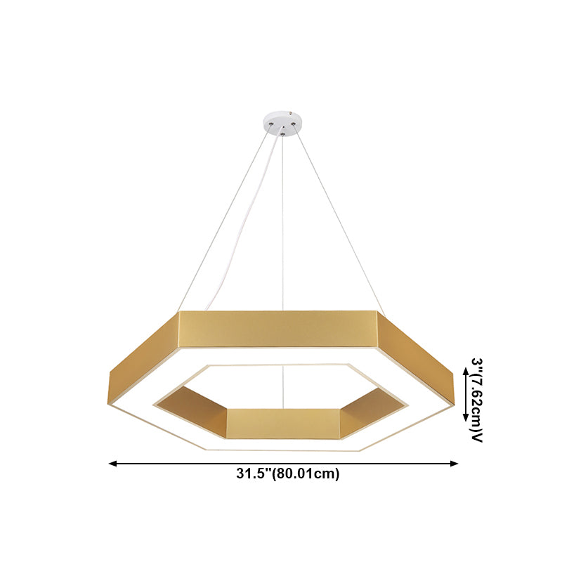 Lampes suspendues contemporaines en or luminaires d'éclairage pendentif en métal avec ombre acrylique