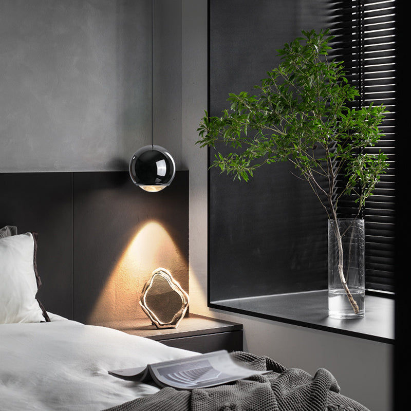 Luminaires suspendus noirs Light lampe à suspension LED du globe moderne pour chambre à coucher