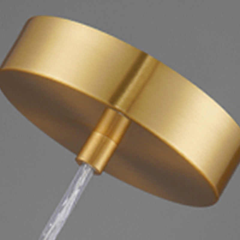 1 Lichthängeleuchte moderne Globus-Federlampe mit klarem Kristallschatten