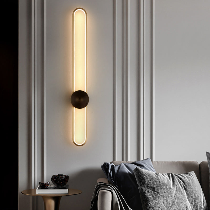 Living Room Wall Light Modern Oval Shape LED Simple Wall Mount Lighting