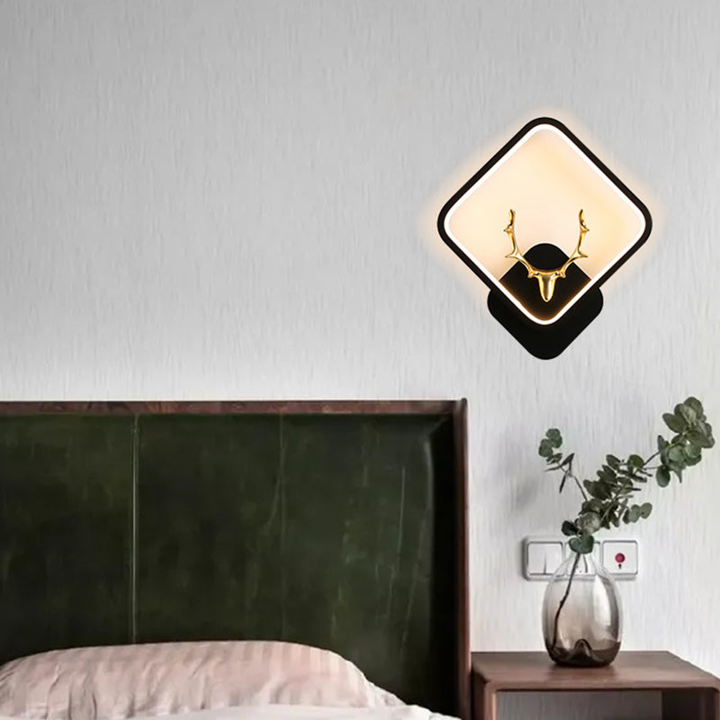 Wohnzimmer Moderne Wandleuchte schwarze LED Einfache 1 leichte Wandmontage Licht