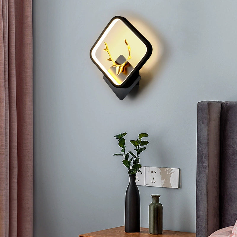 Wohnzimmer Moderne Wandleuchte schwarze LED Einfache 1 leichte Wandmontage Licht