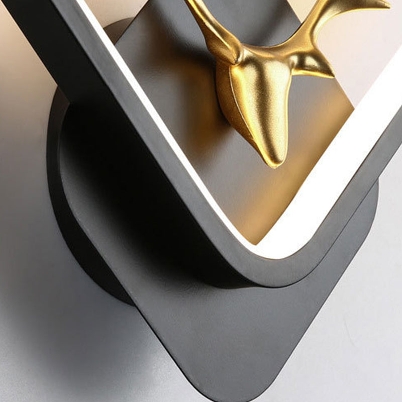 Sitting Room Modernist Wall Sconce Black LED Simple 1 Light Wall Mounted Light