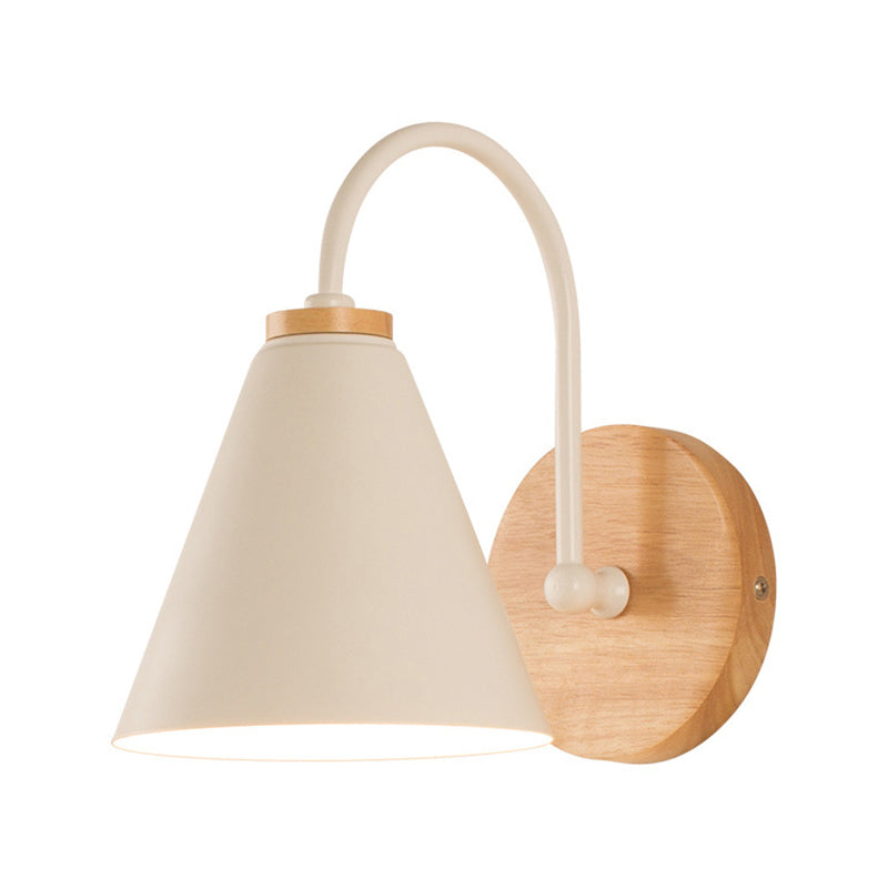 Einfache hölzerne Wandleuchten mit einem Kopf moderne Wandleuchte für Schlafzimmer