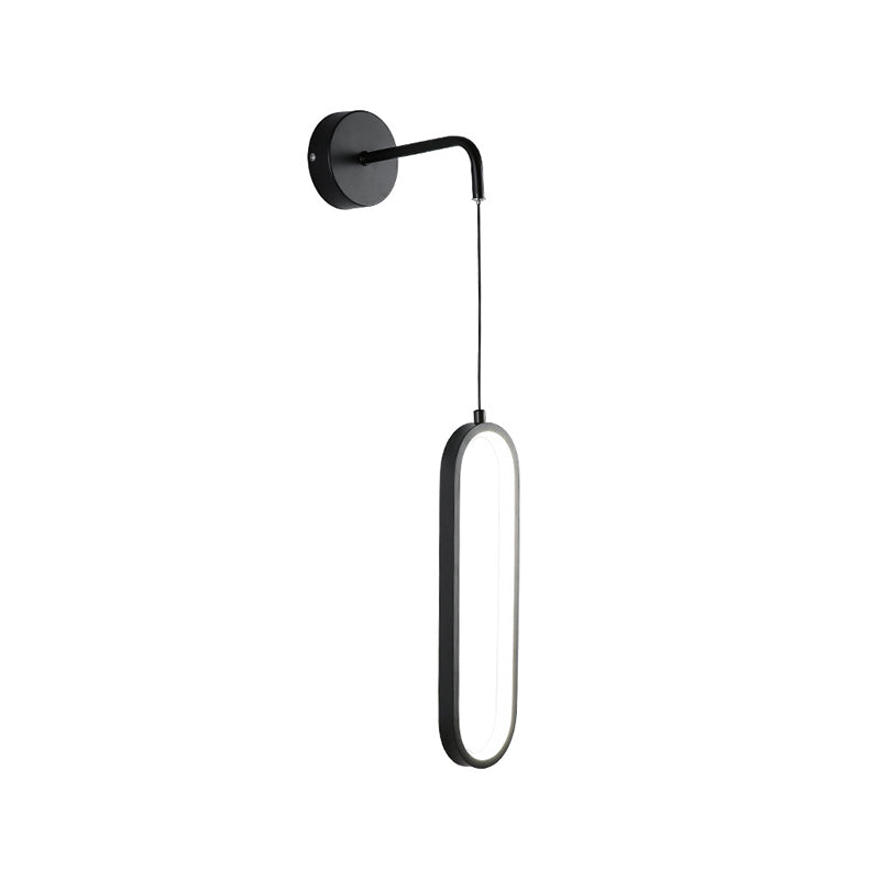 Bedside Modernist Wall Sconce Oval Single Light LED Simple Wall Mounted Light