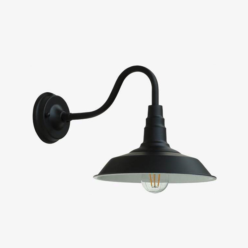 Fun a monte industriale a monte industriale di foglie di illuminazione a parete ombreggiata in metallo