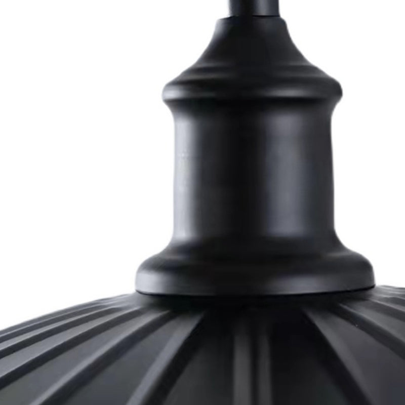 Illuminazione con funce murale in metallo in stile industriale Apparecchio di illuminazione da parete esterna in nero