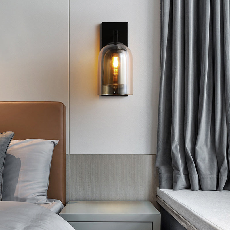 Lampada montata a parete a parete singola con sconde murale di stile industriale per camera da letto