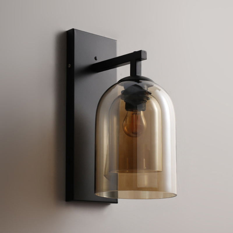 Lampada montata a parete a parete singola con sconde murale di stile industriale per camera da letto