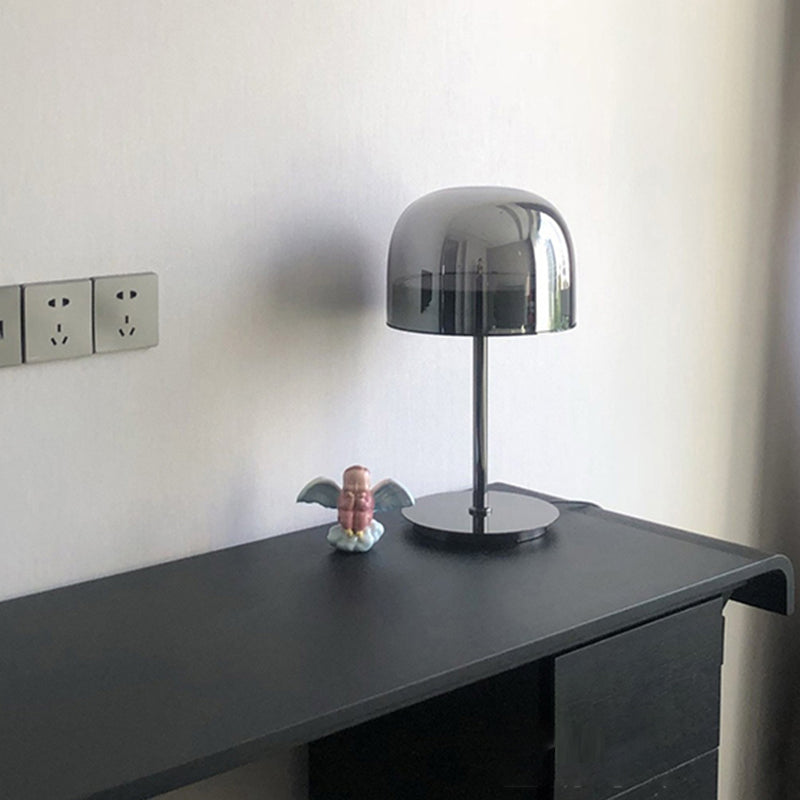 Lampada da tavolo in vetro stile moderno Forma geometrica Lampada da scrivania a 1 luce per camera da letto
