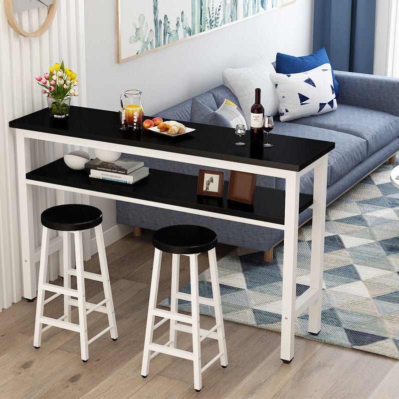 Table de bar à barres de 40 pouces de style industriel avec base en métal (seule table)