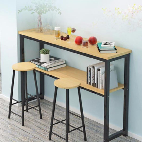 Table de bar à barres de 40 pouces de style industriel avec base en métal (seule table)