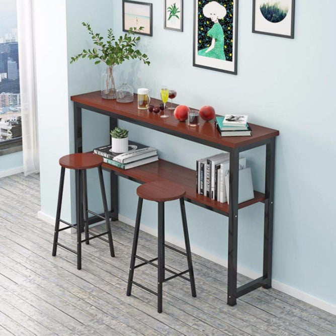 Table de bar à barres de 40 pouces de style industriel avec base en métal (seule table)