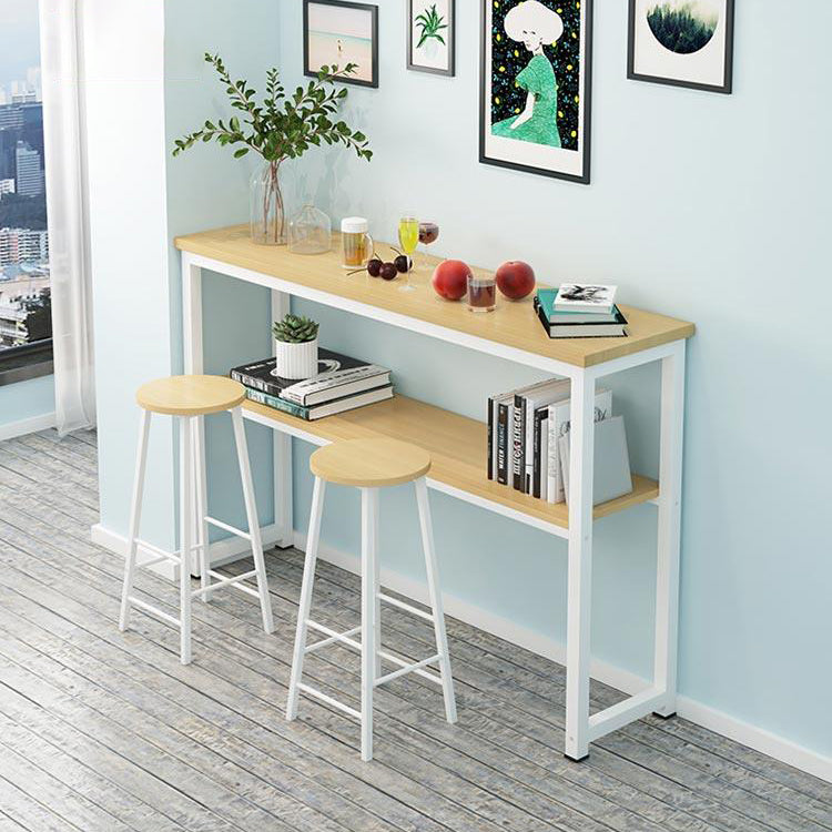 Table de bar à barres de 40 pouces de style industriel avec base en métal (seule table)