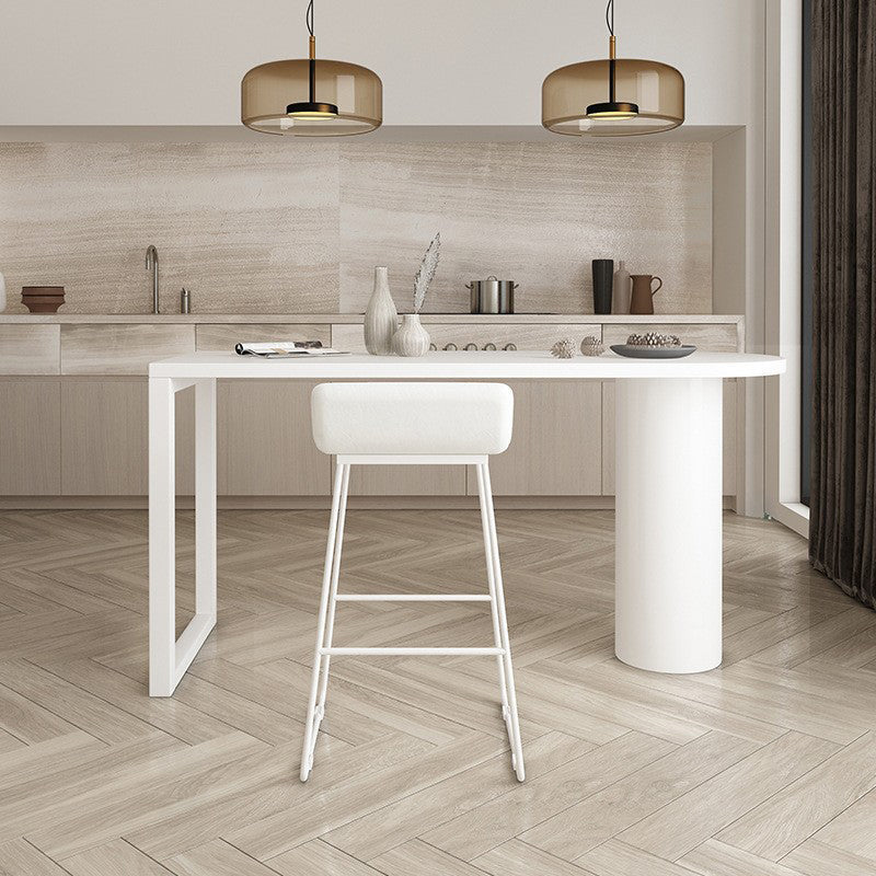 Table du comptoir supérieur en pin de style industriel Tableau de 42 pouces pour le salon