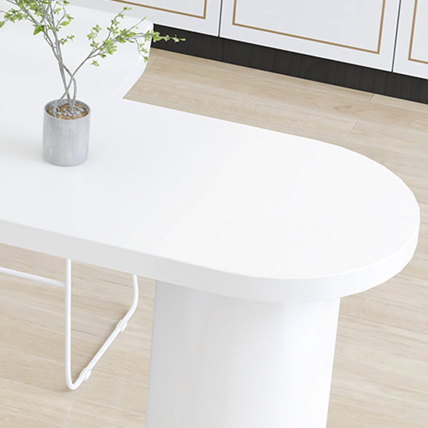 Industrial Style Bar Table Wood Specialty Top Bistro Table for Living Room