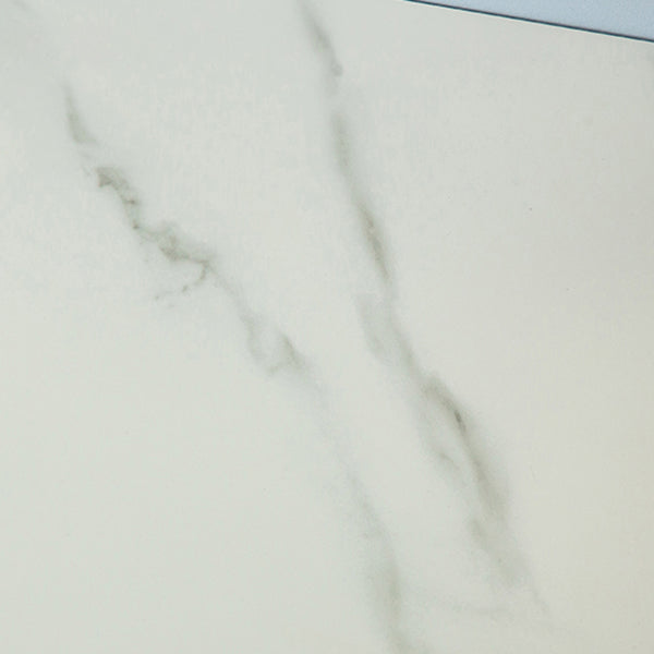 Glam White Stone Bar Dining Table Gold Iron Double Pedestal Bistro Table with Shelve