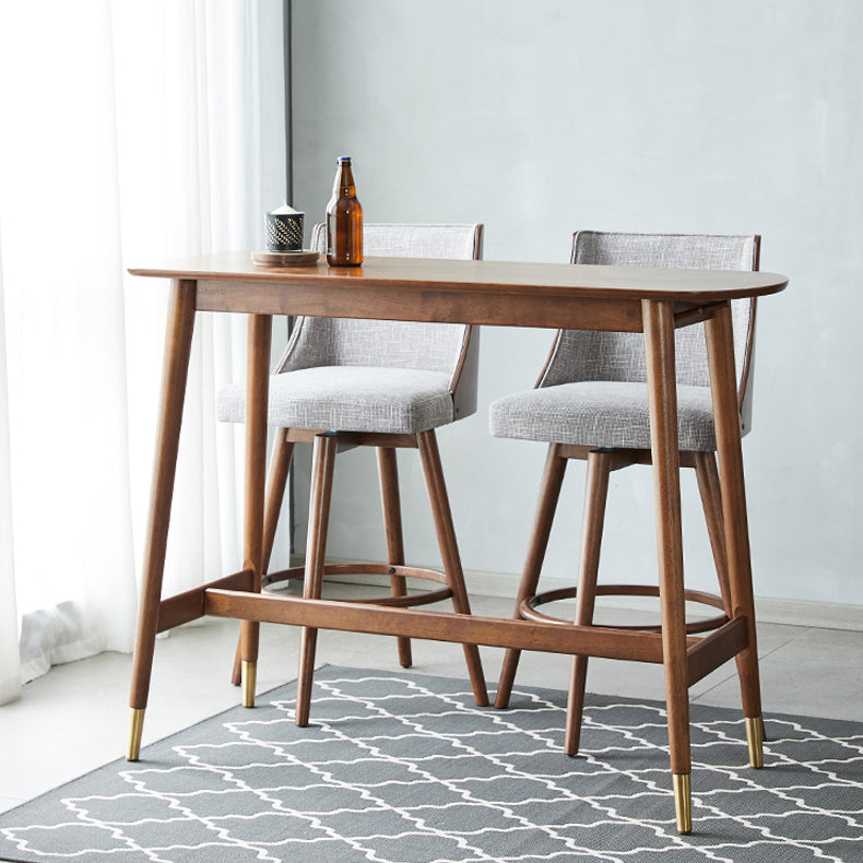 Industrial 40.7"H Bar Table Natural Wood Specialty Top Bistro Table for Living Room