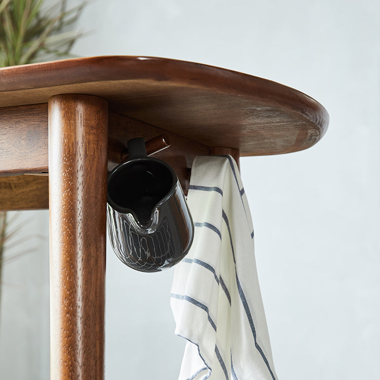 Industrial 40.7"H Bar Table Natural Wood Specialty Top Bistro Table for Living Room