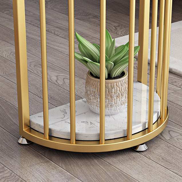 Industrial 41.3"H Bar Table Faux Marble White Top Specialty Bistro Table for Living Room