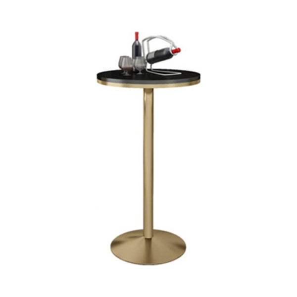 Glam Style Marble Top Counter Table Gold Base Bar Table for Living Room 42-inch Height