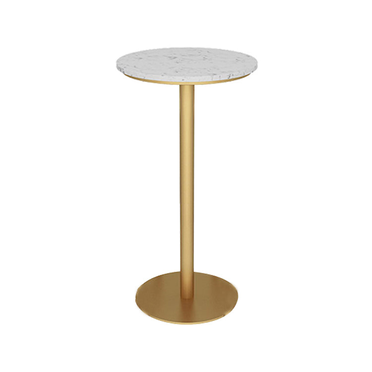 Glam Style Marble Top Counter Table Gold Base Bar Table for Living Room 42-inch Height