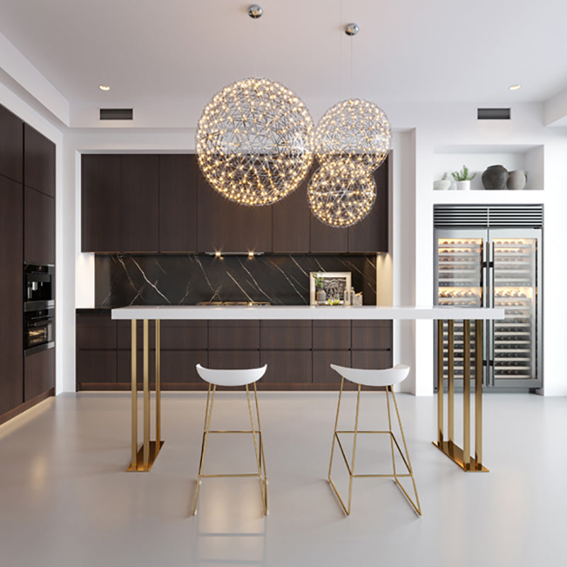 42-inch Height Luxury Cocktail Bar Table Gold Base Bar Height Table